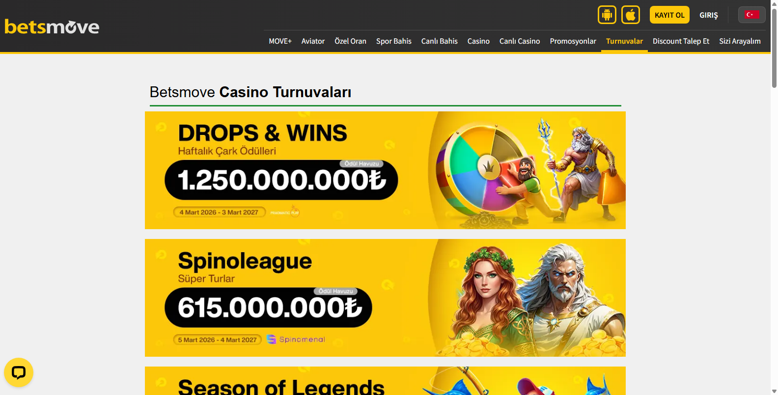 Betsmove VIP Olma ve VIP Yatırım Bonusu