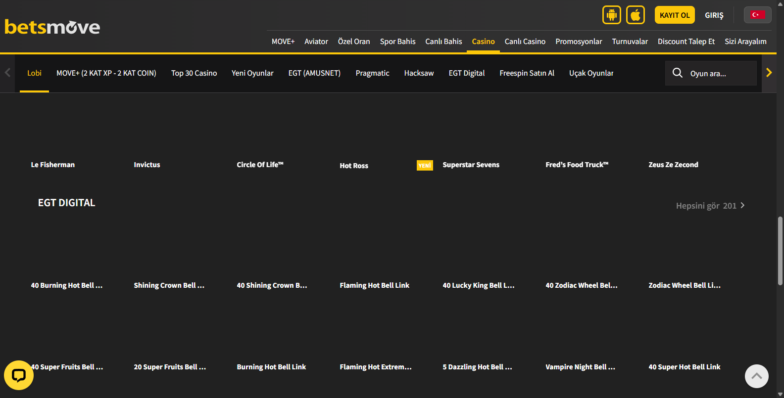 Betsmove Payfix ile Yatırım ve Bonus